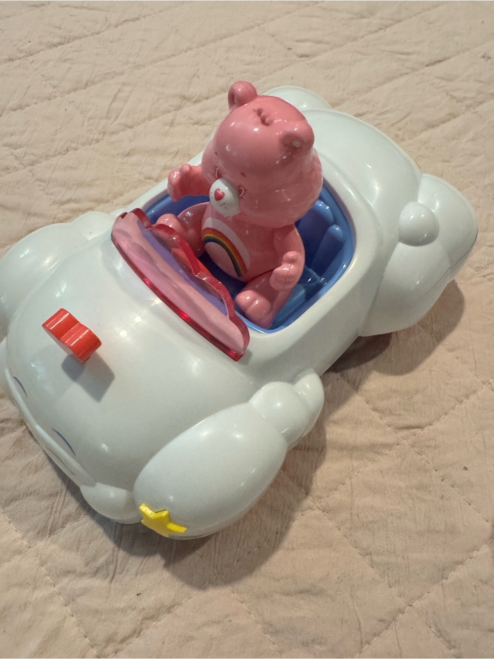 Pink CareBear Toy in White Cloud Car remote control toy